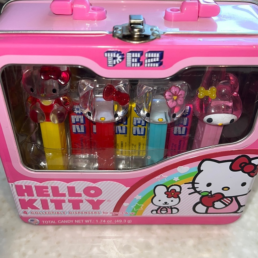 Sanrio Hello Kitty PEZ Dispensers Set - Pink, Red, Yellow, Blue